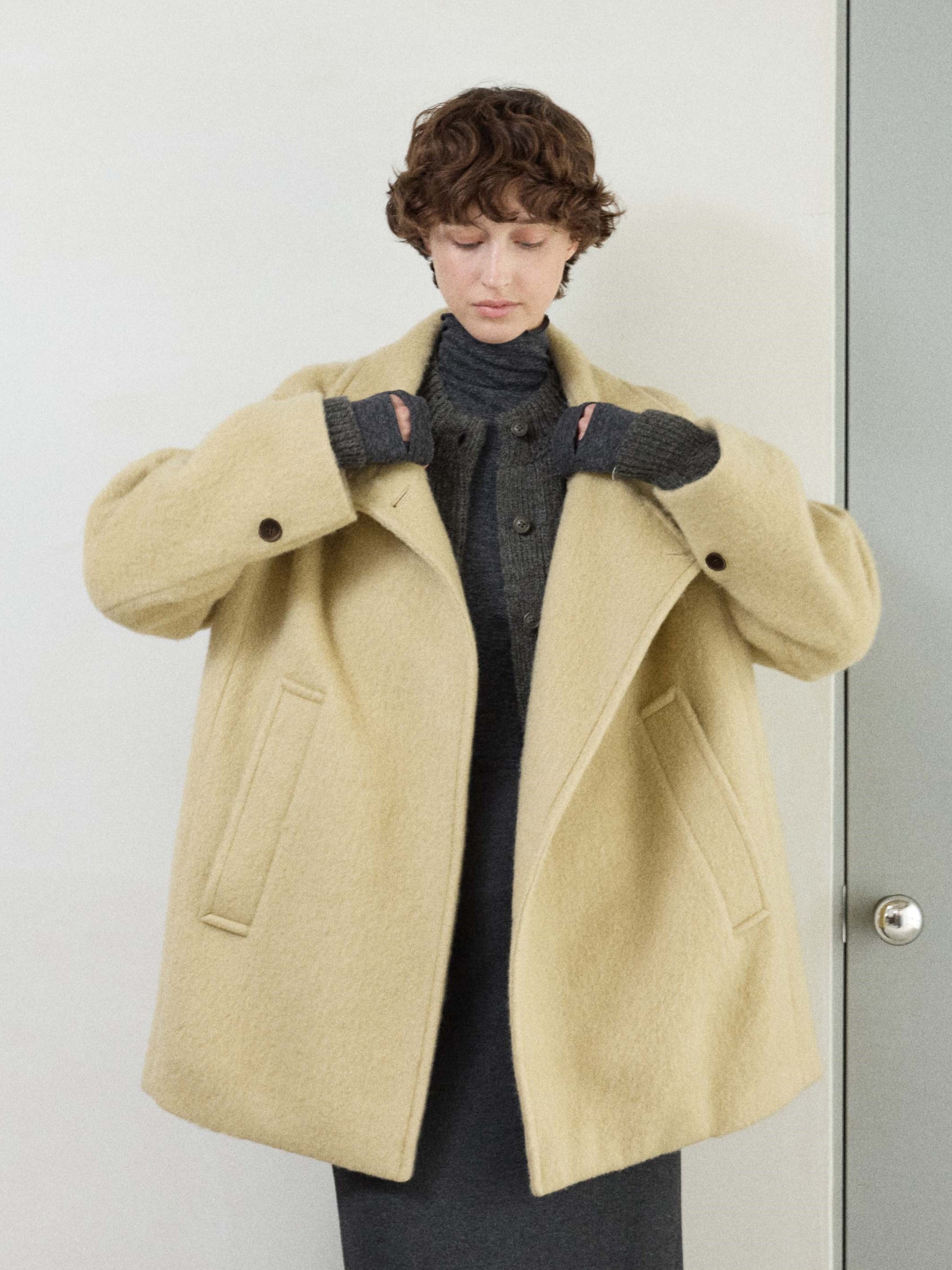 専用【la peau de gem】shaggy middle coat 予約]shaggy over coat – LA PEAU DE GEM