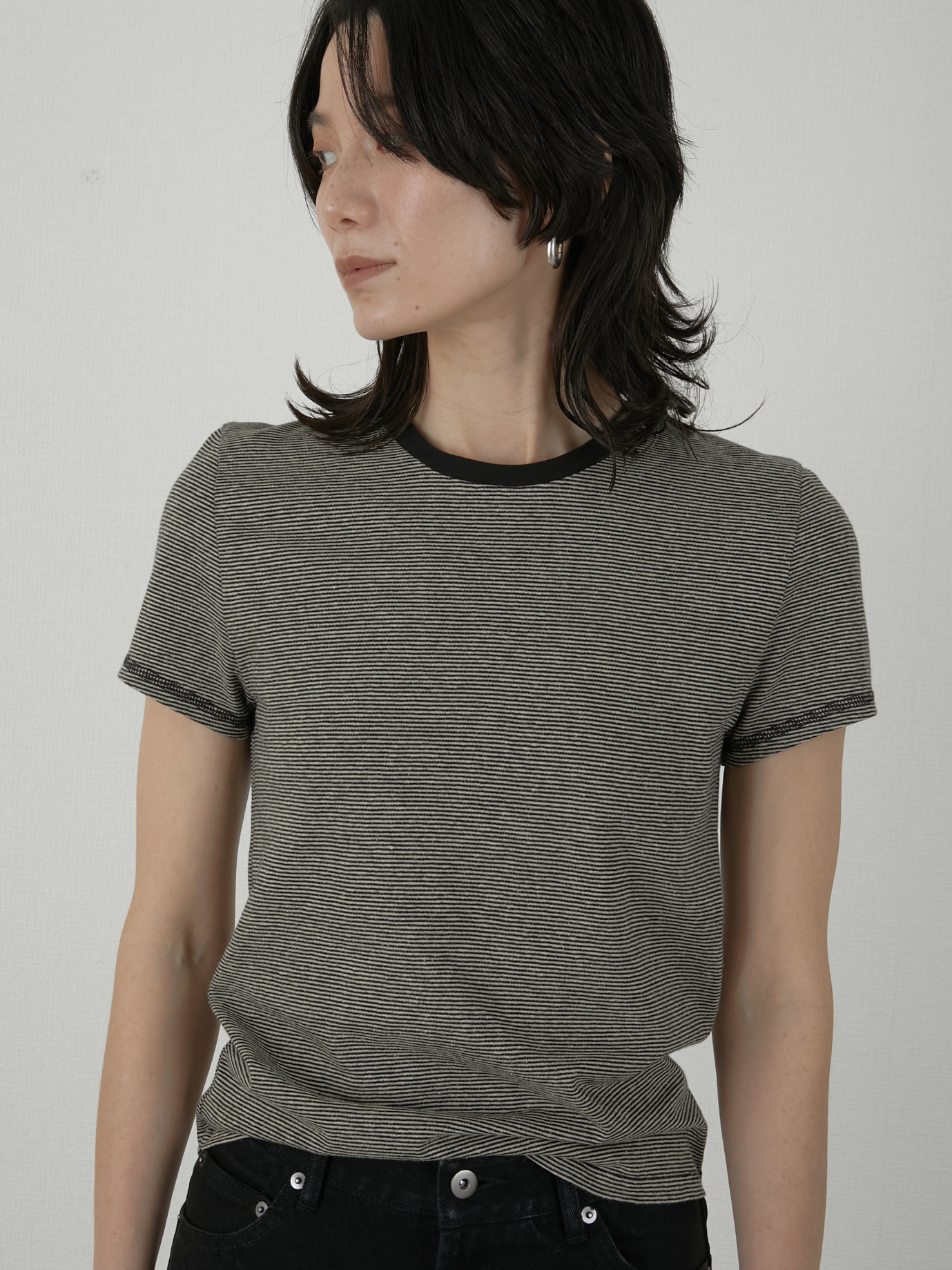 トップス LA PEAU DE GEM hemp border tee hemp border tee – LA PEAU DE GEM