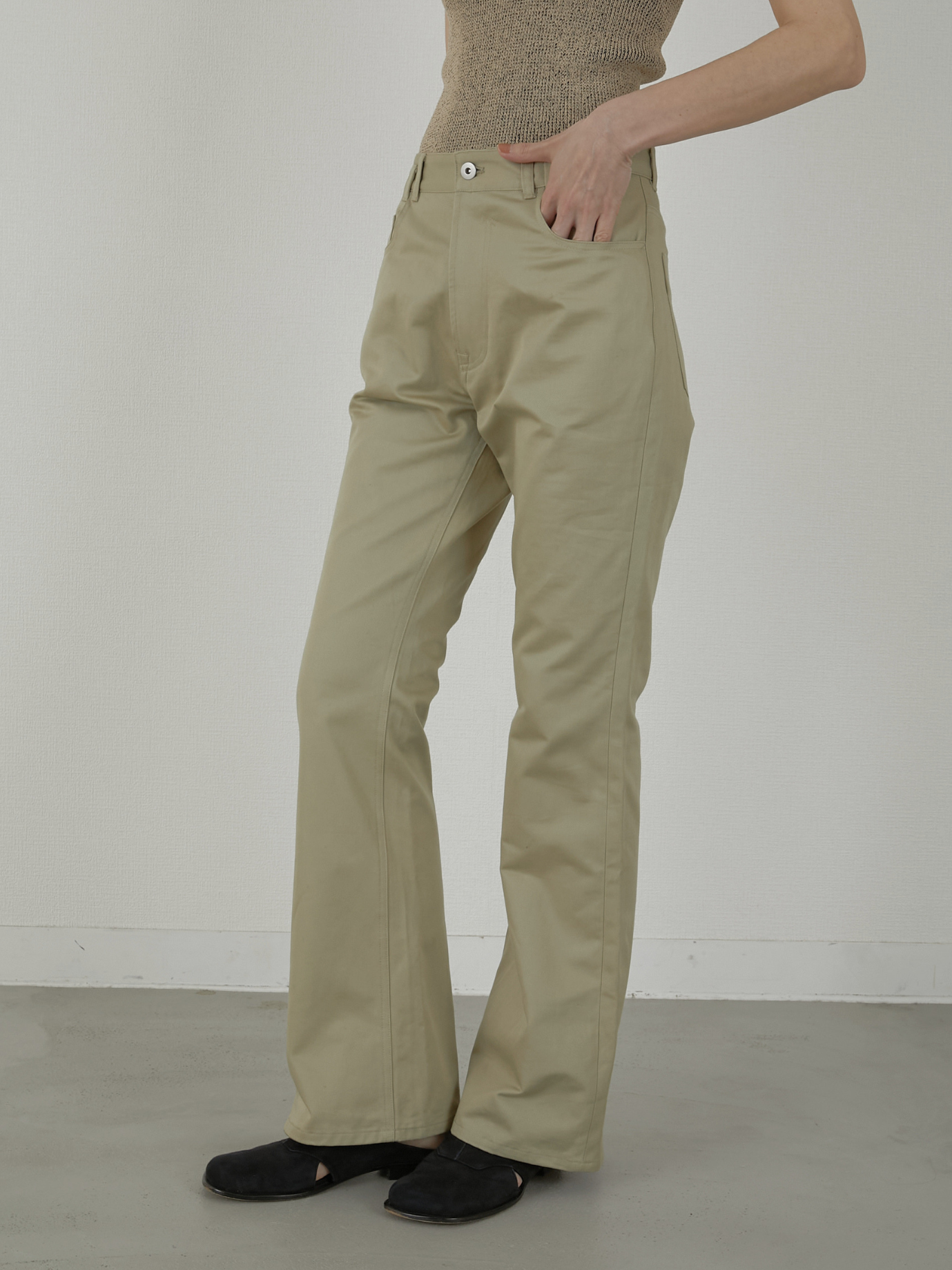 chino flare pants – LA PEAU DE GEM