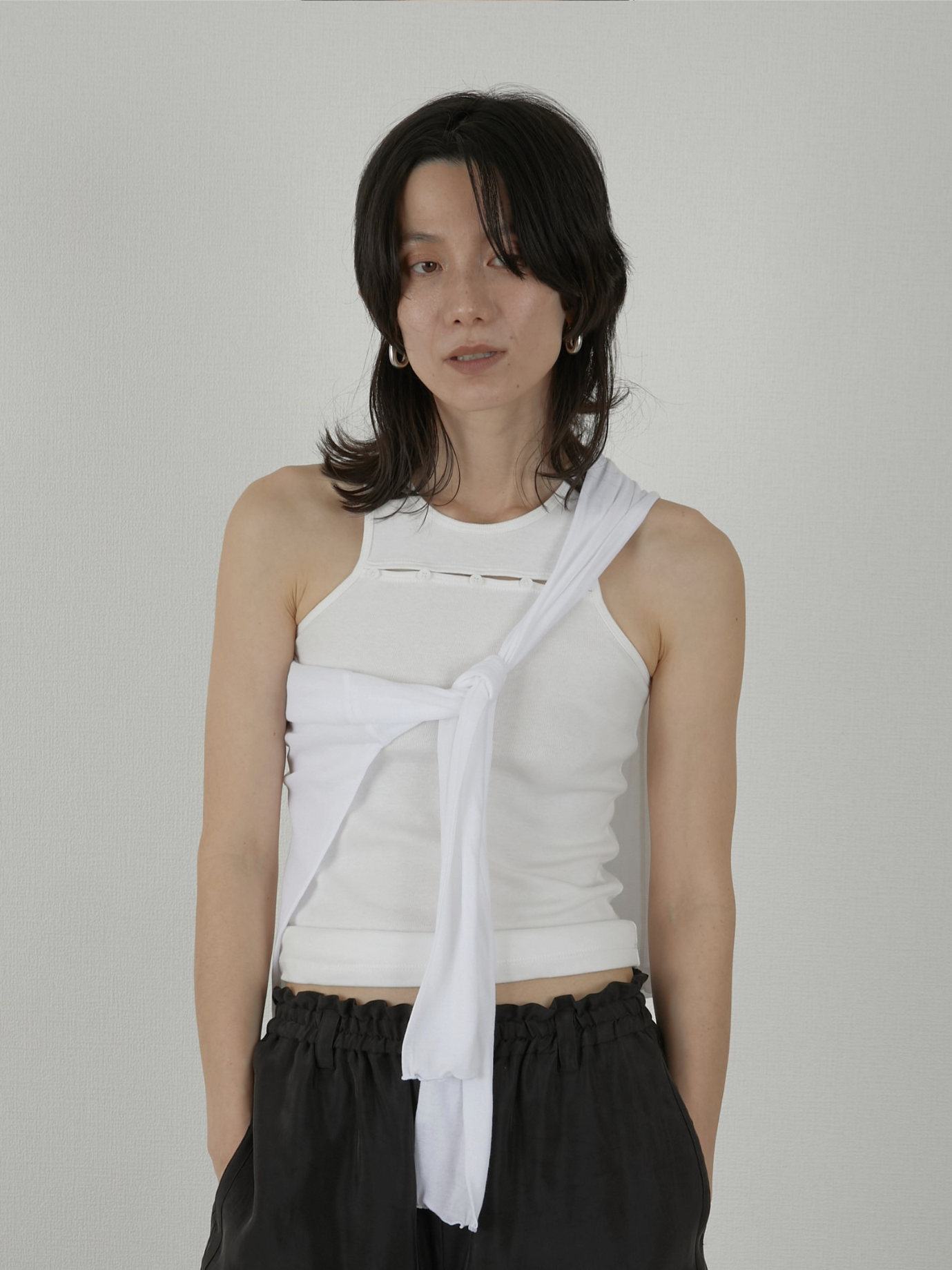 two piece sheer long tee – LA PEAU DE GEM