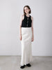no slit satin skirt