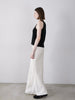 no slit satin skirt
