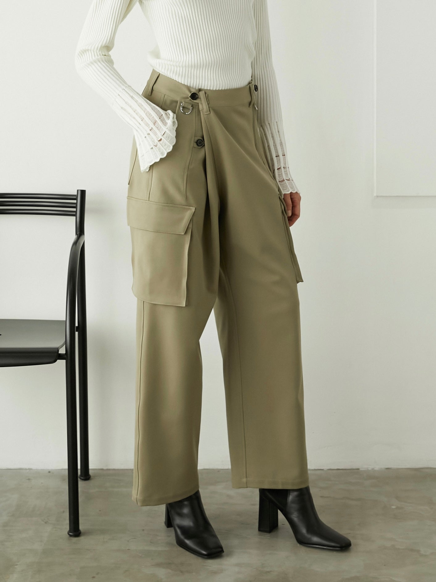 6,579円【週末値下げ】vintage wrap pants LAPEAUDEGEM