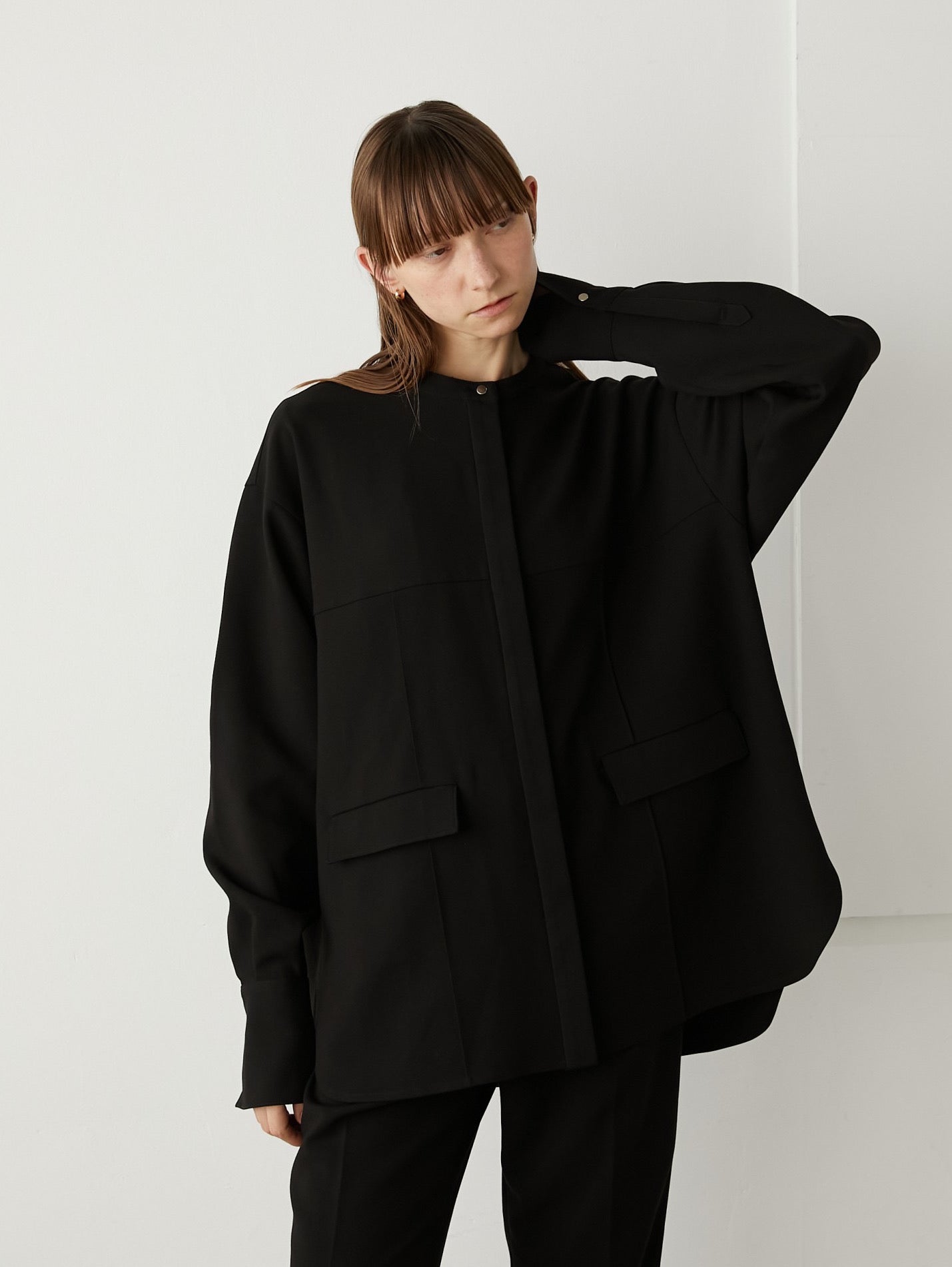 ジャケット・アウター LA PEAU DE GEM pintuck big shirt jacket pintuck big shirt jacket – LA PEAU DE GEM