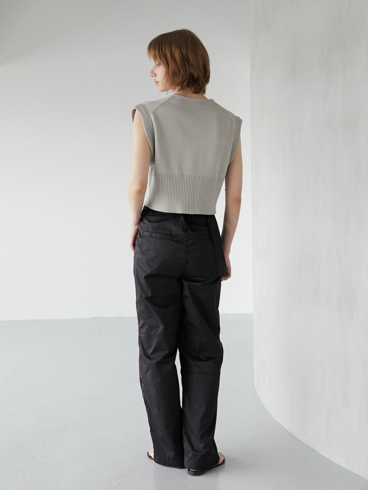 tapered work pants / nylon black – LA PEAU DE GEM