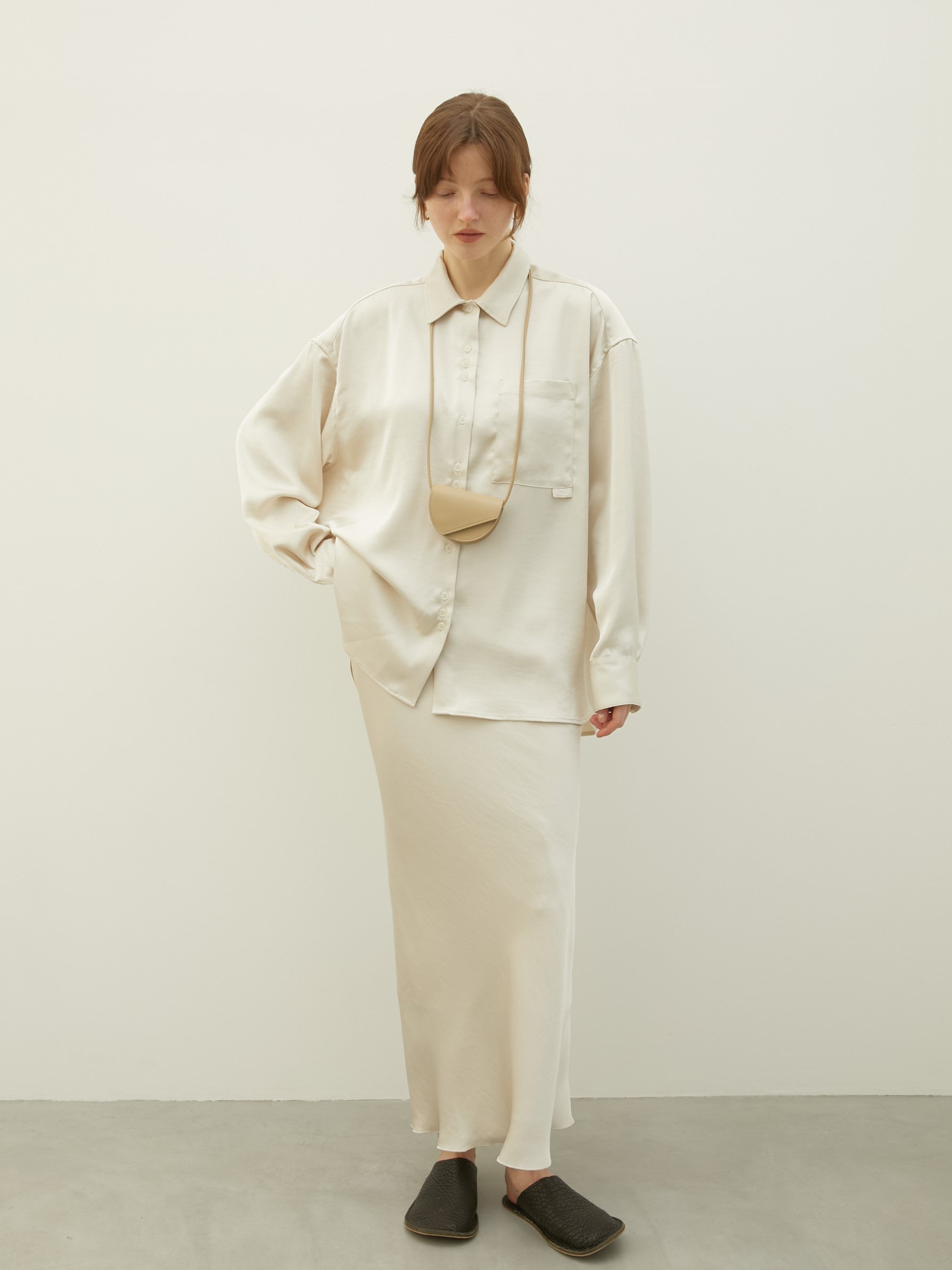 2way satin wrap shirt – LA PEAU DE GEM