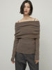 two piece off shoulder knit