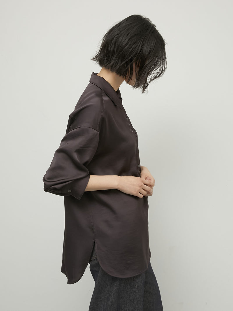 2way satin wrap shirt