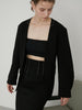 collar less stitch jacket