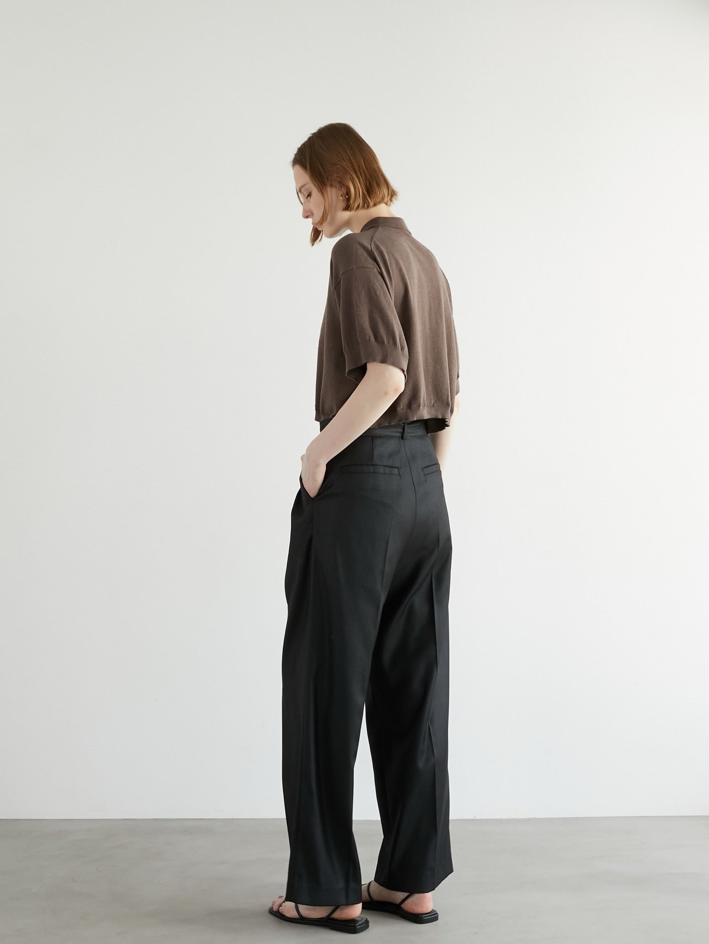【LA PEAU DE GEM】halfsleeve polo knit SALE]halfsleeve polo knit – LA PEAU DE GEM
