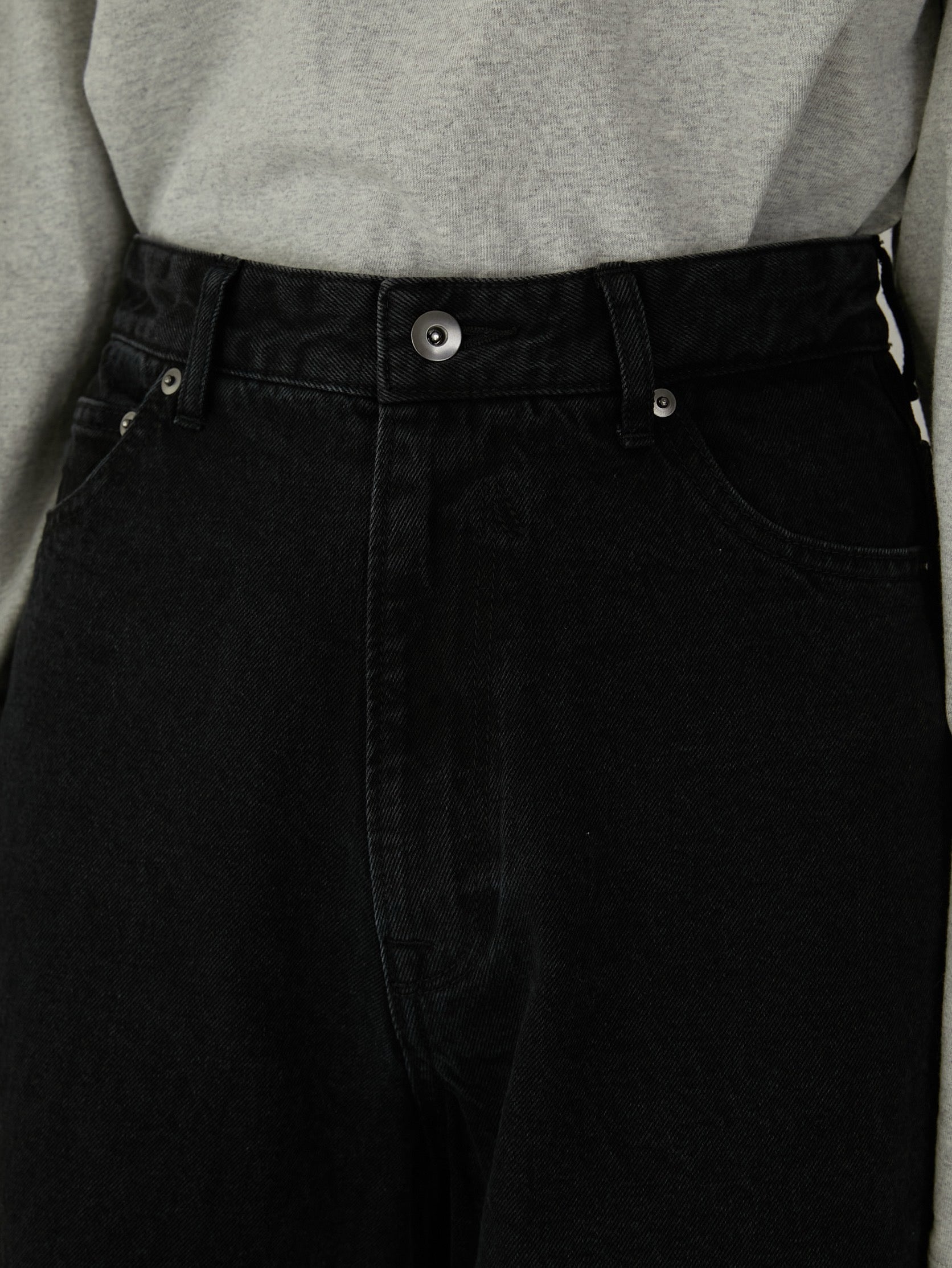 high waist straight denim pants – LA PEAU DE GEM