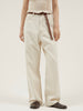 high waist straight denim pants