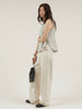 high waist straight denim pants