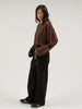 sleeve tuck cropped long tee