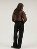 sleeve tuck cropped long tee
