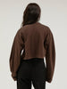 sleeve tuck cropped long tee