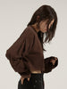 sleeve tuck cropped long tee