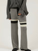 multi border knit pants