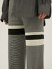multi border knit pants