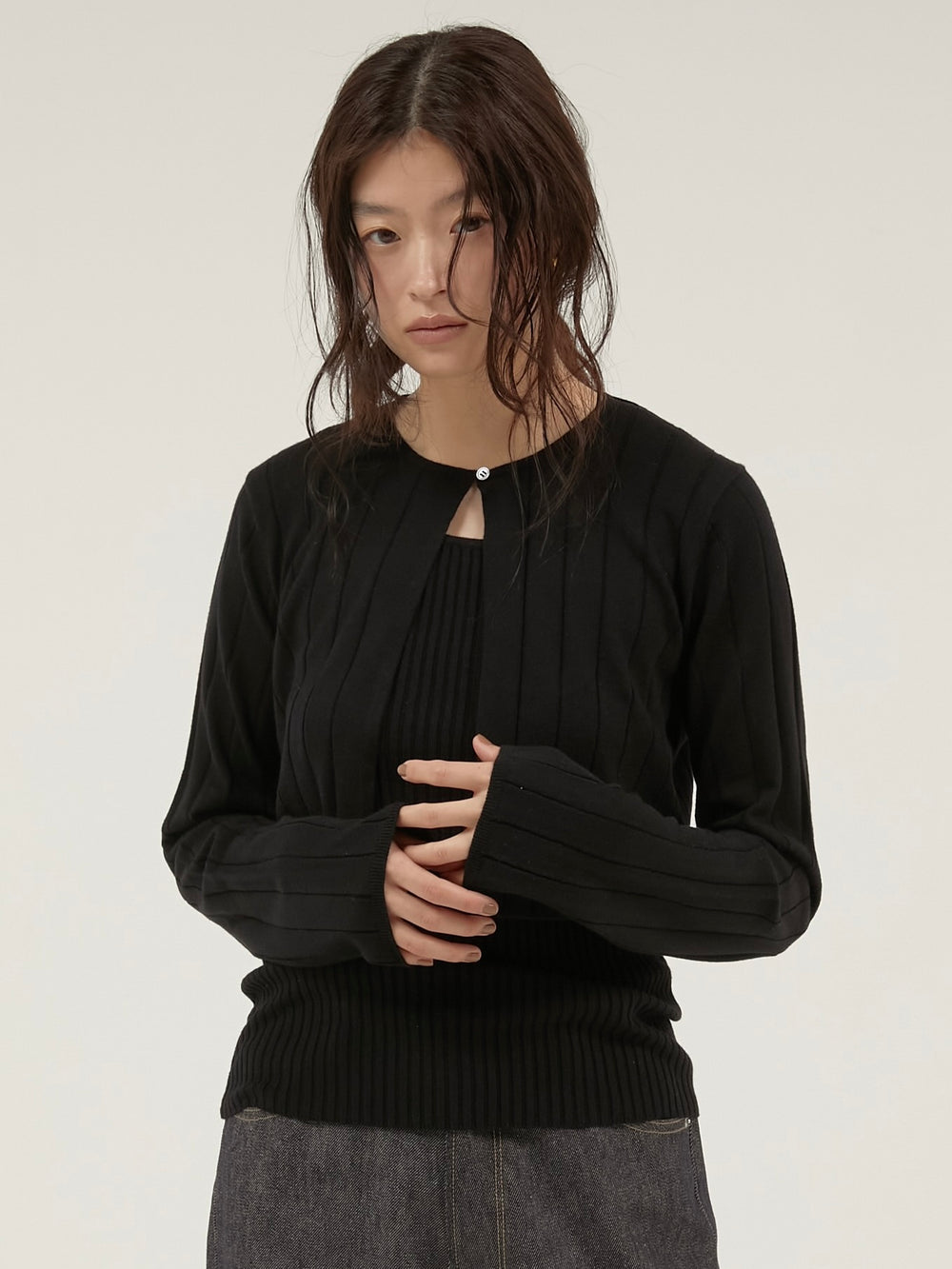 antipilling two piece knit