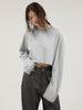 sleeve tuck cropped long tee