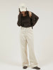 high waist straight denim pants