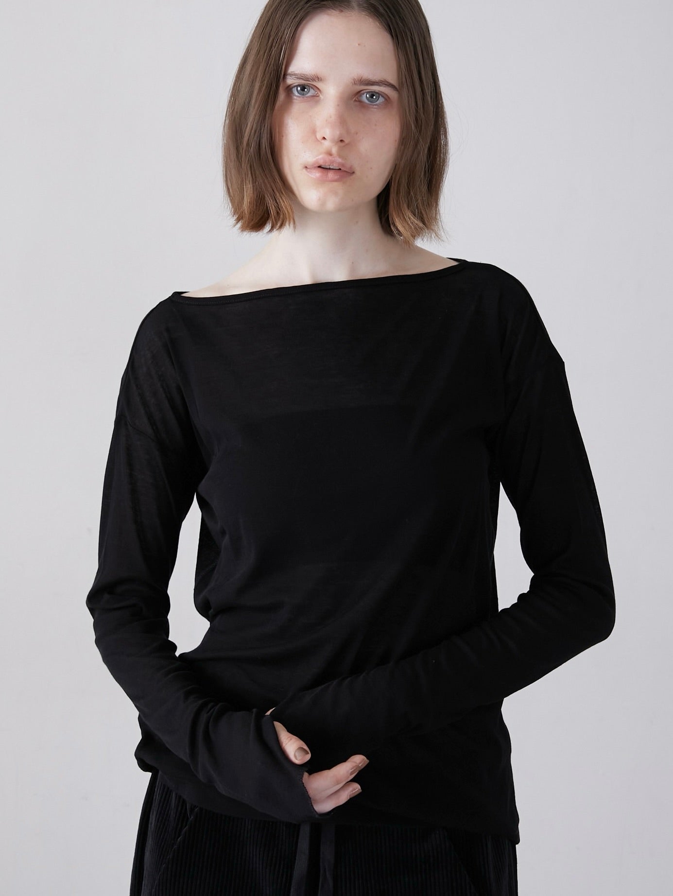 two piece sheer rib tee – LA PEAU DE GEM