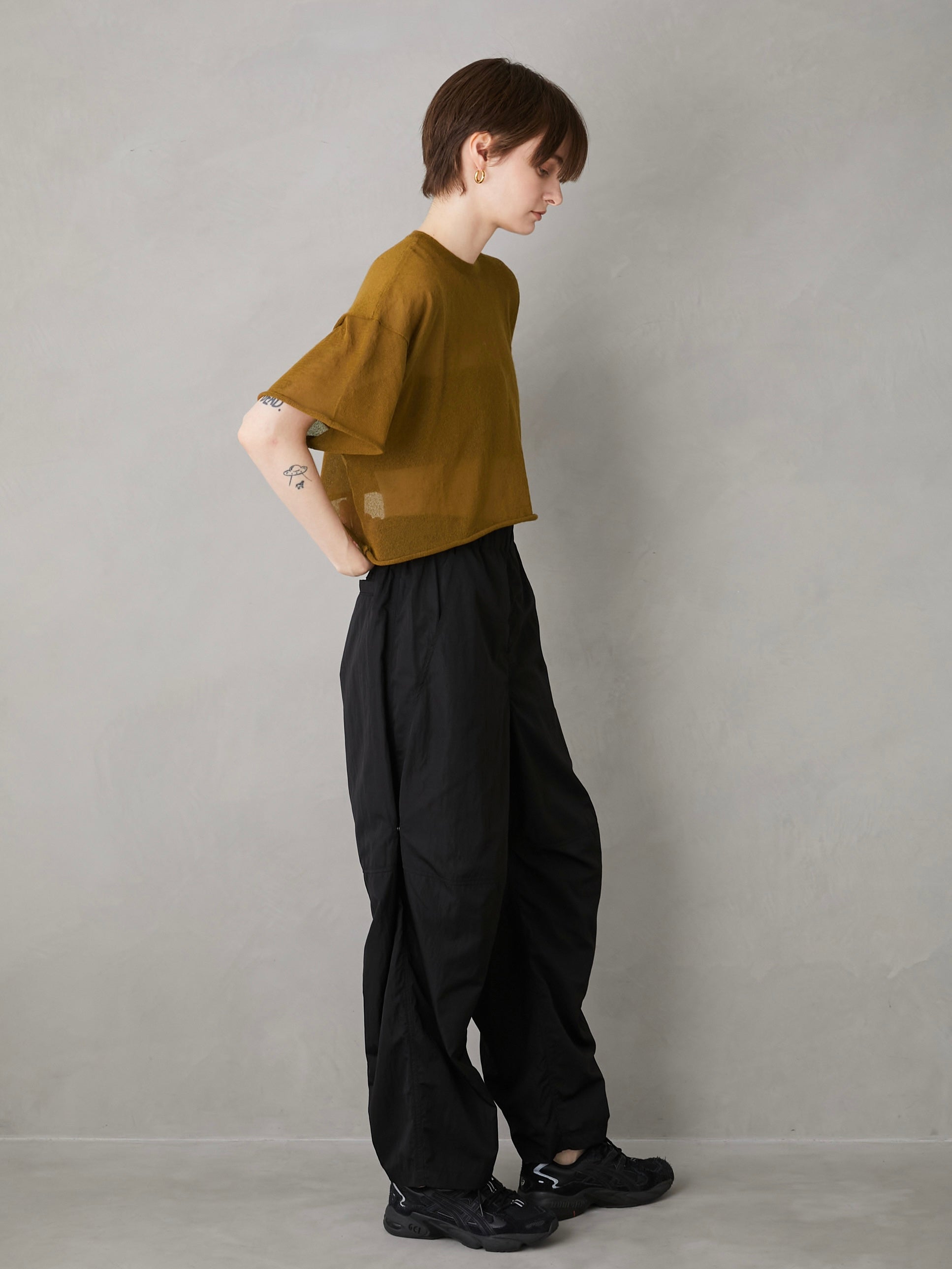 パンツ LAPEAUDEGEM puckering nylon pants puckering nylon pants – LA PEAU DE GEM
