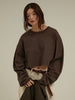 sleeve tuck cropped long tee