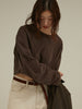 sleeve tuck cropped long tee
