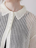 [8/21発売]mesh polo cardigan