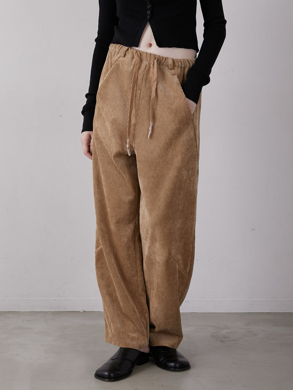 cutwork corduroy pants
