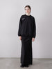 no slit satin skirt