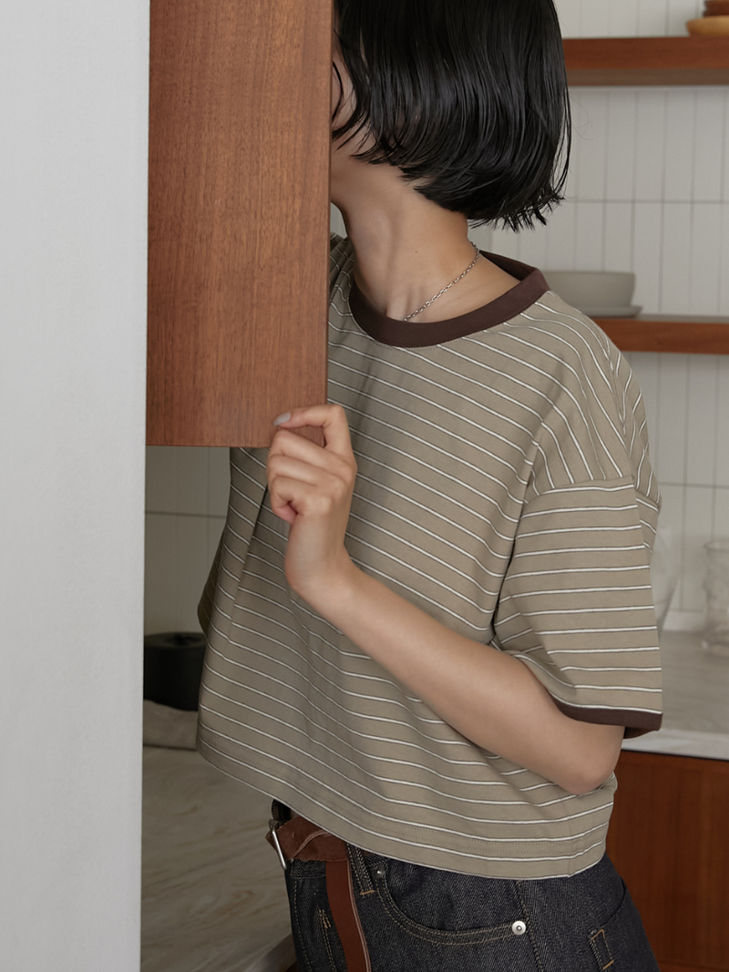 ringer border tee