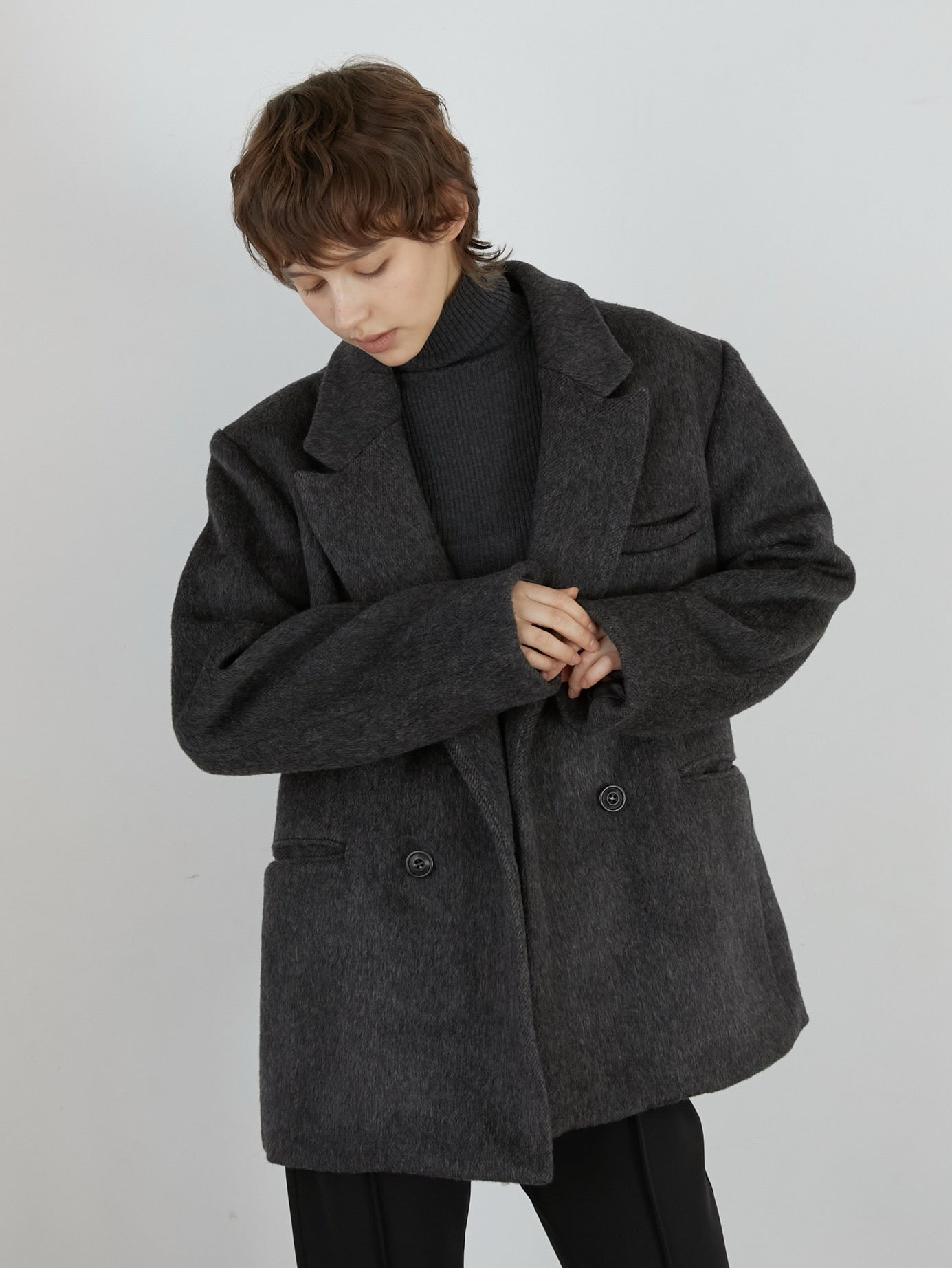 ジャケット・アウター LA PEAU DE GEM melton jacket outer melton jacket outer – LA PEAU DE GEM