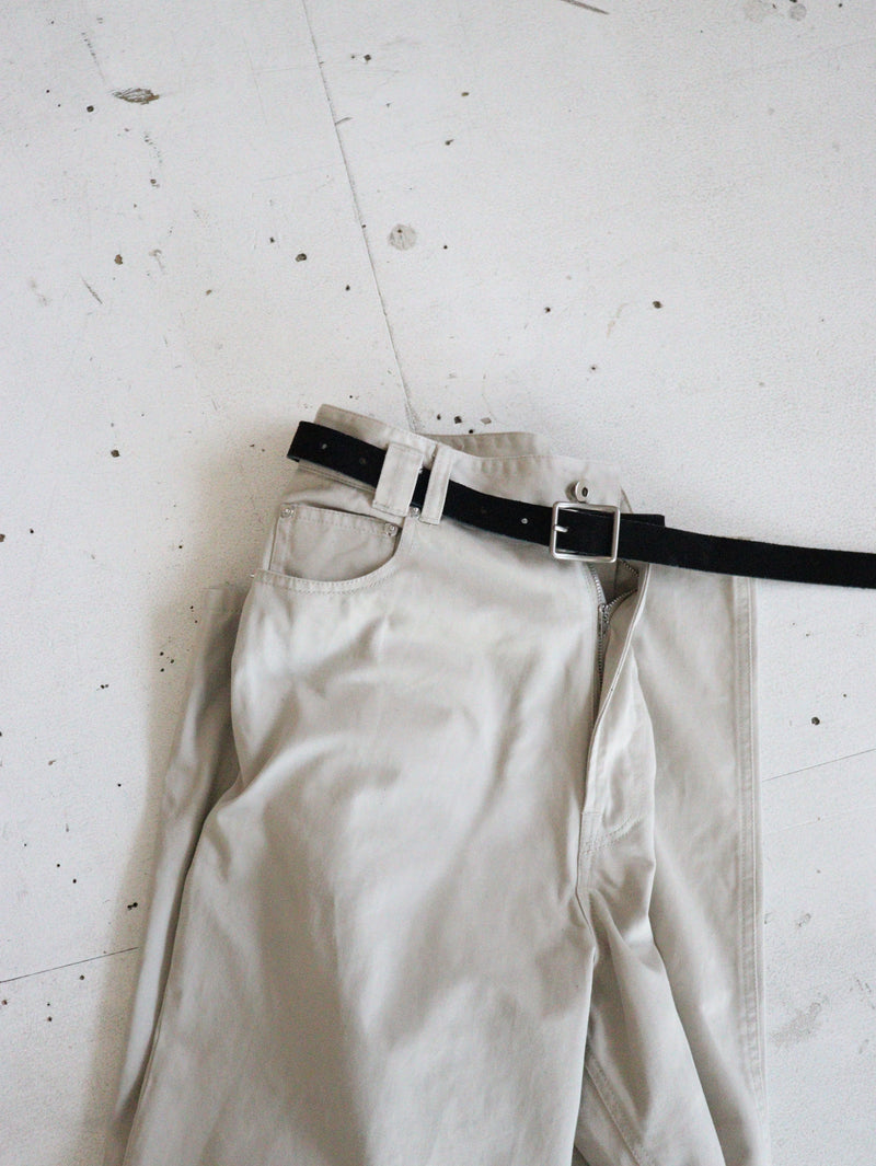 double face leather belt