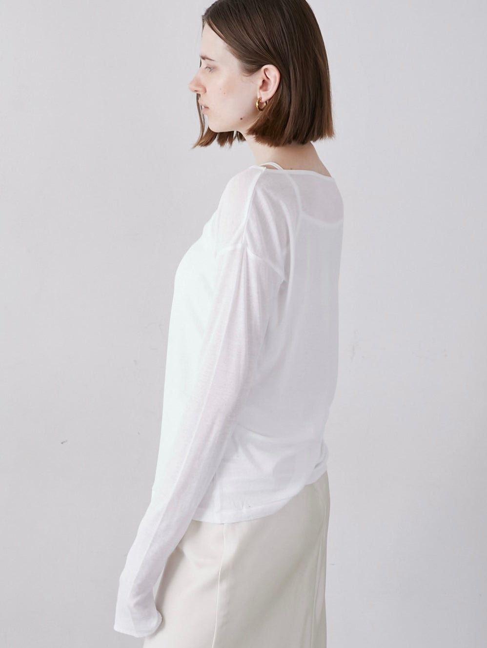 two piece sheer rib tee – LA PEAU DE GEM