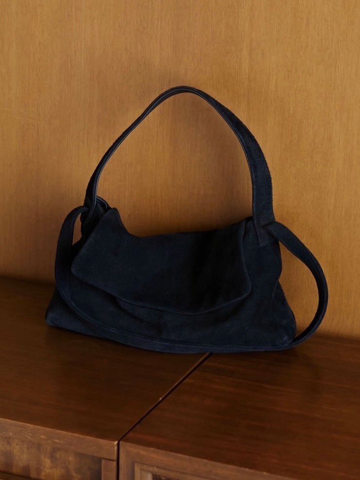 double shoulder suede bag[suede]