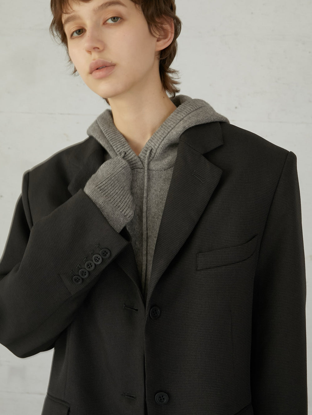 check single breasted jacket