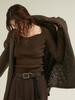 heart neck rib knit
