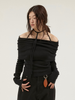 two piece off shoulder knit