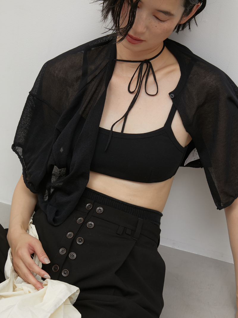 sheer short cardigan