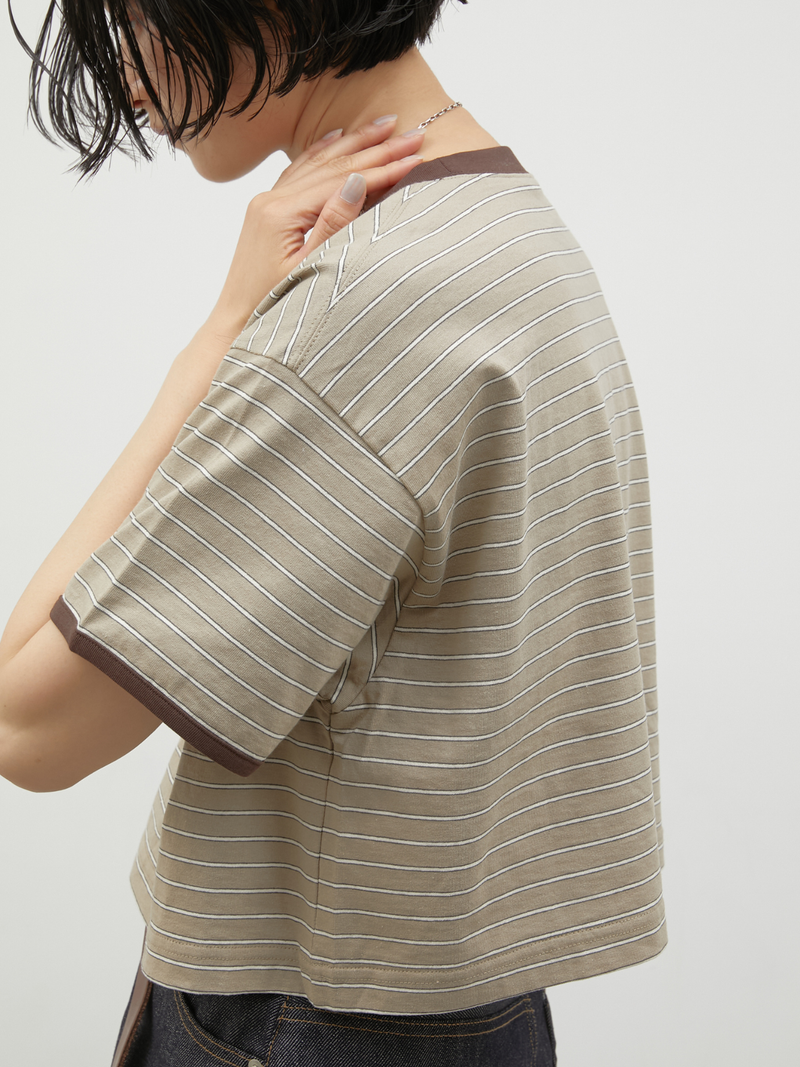 ringer border tee