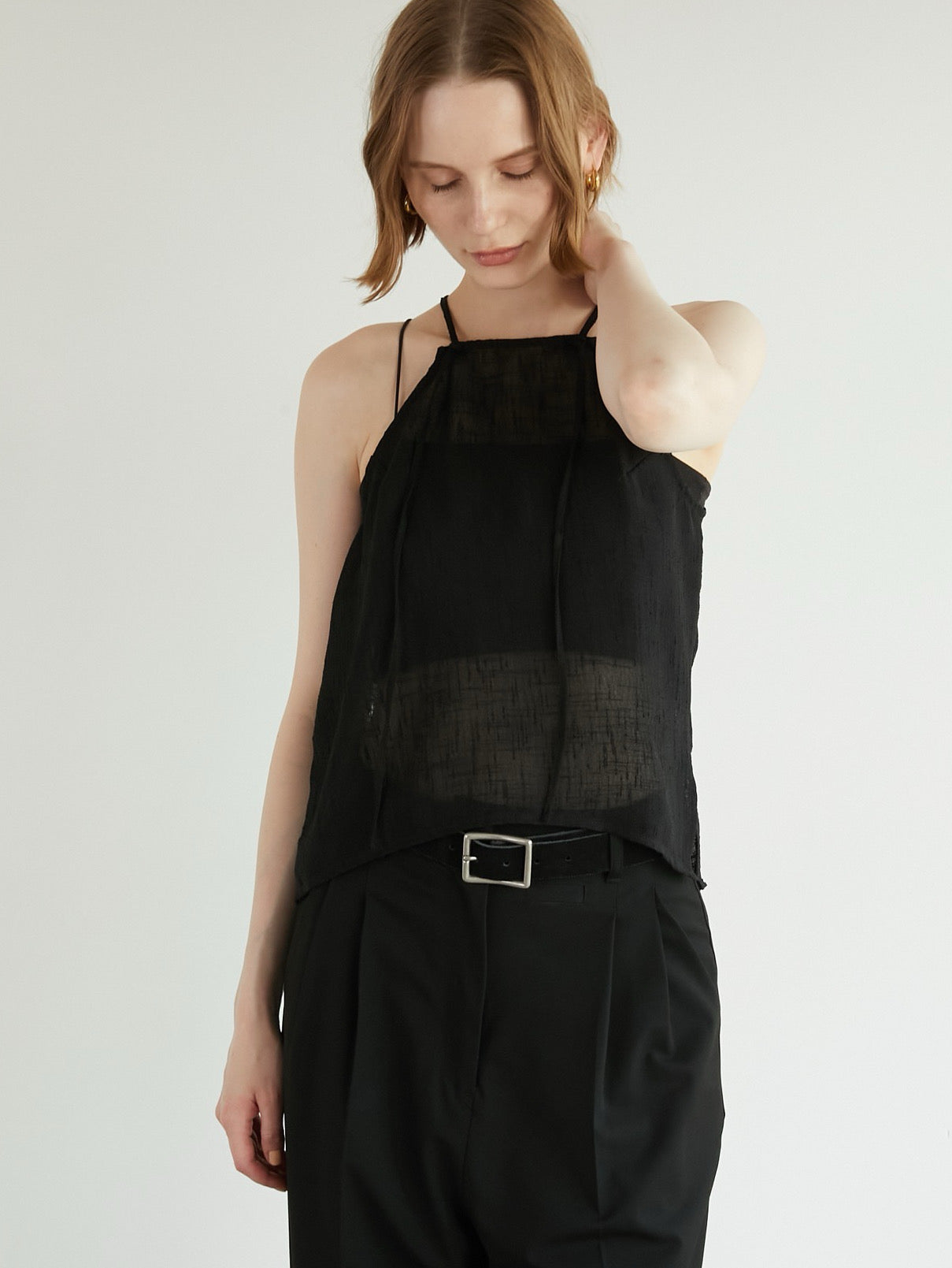 ブラウス シャツ 「LA PEAU DE GEM」two piece linen like tops/2ピースリネンライクトップス レディース la peau de gem ブラウス シャツ 「LA PEAU DE GEM」two piece