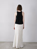 no slit satin skirt