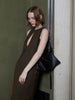 GEM KNOT SHOLDER LEATHER BAG