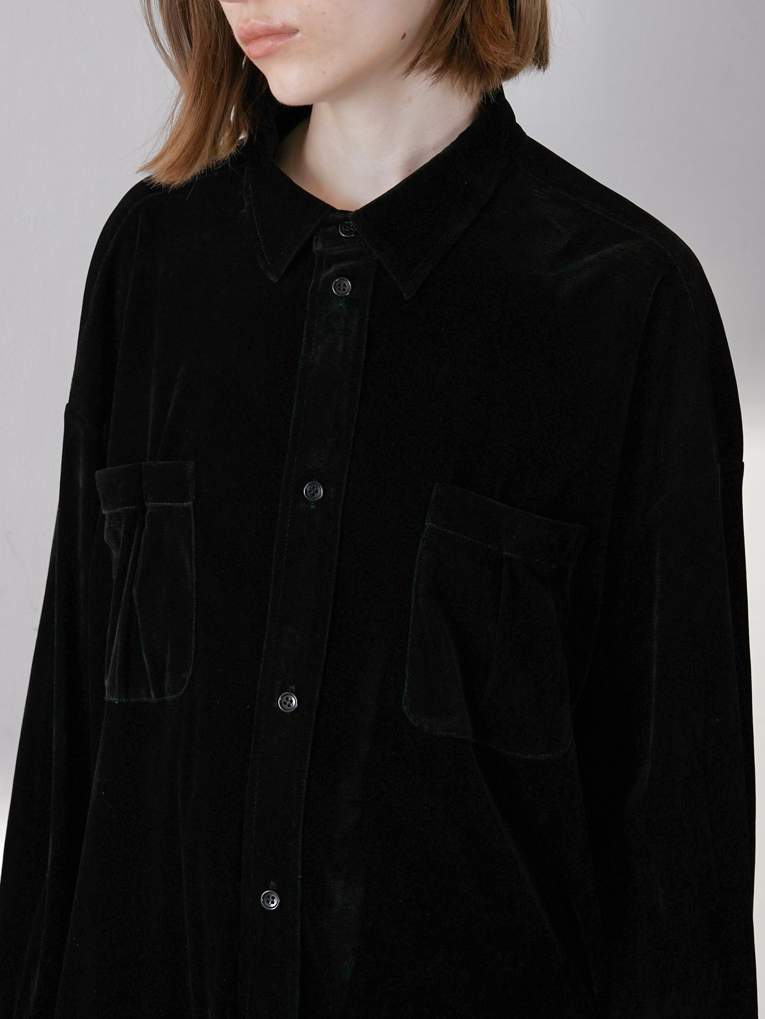 LA PEAU DE GEM ■velour shirt velour shirt – LA PEAU DE GEM