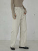high waist straight twill pants