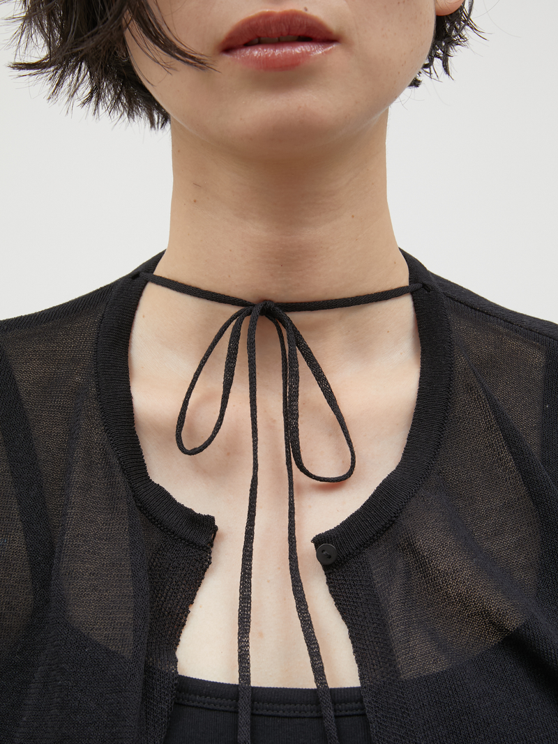 sheer short cardigan