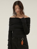 two piece off shoulder knit
